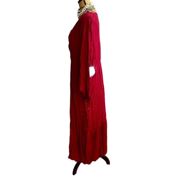 NEW - ROAMAN'S women's burgundy maxi dress - PLUS SIZE 18/20 (L) - Picture 6 of 16